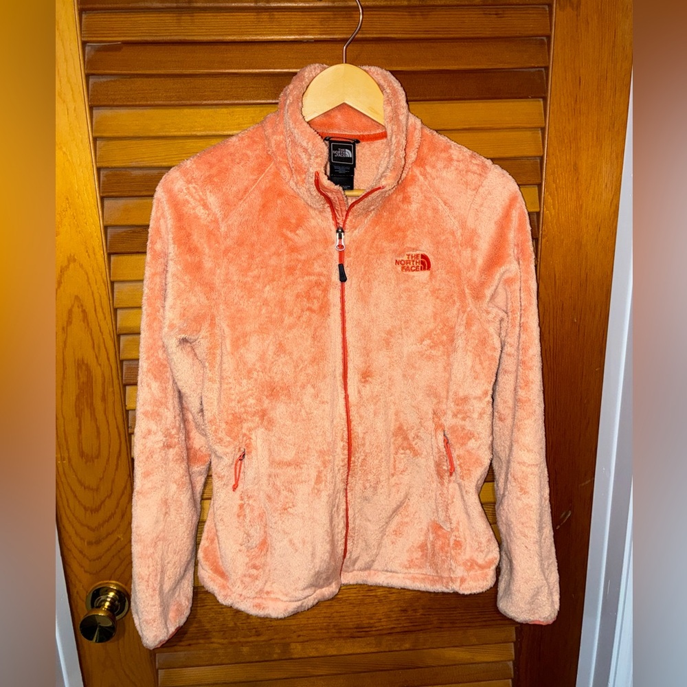 North Face Osito Jacket Coral High-Pile Fleece Zip Front - womens size medium